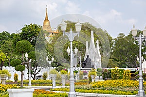 Royal Pavilion Mahajetsadabadin,landmark in city Ratchadamnoen Klang road,tourist attractive place at Phranahorn,travel in Bangkok