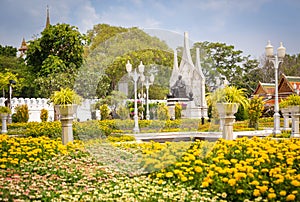 Royal Pavilion Mahajetsadabadin,landmark in city Ratchadamnoen Klang road,tourist attractive place at Phranahorn,travel in Bangkok