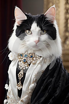 Royal Paws and Whiskers: Your Cat Radiates Queenly Magnificence photo