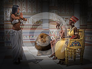 Ancient Pharaoh, King, Egypt, Dancing Girl, Queen photo