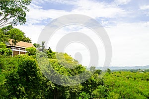 The Royal place center of the forest at Thailand country. photo