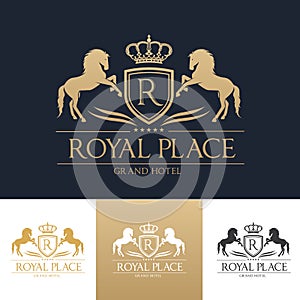 Royal place hotel Logo template