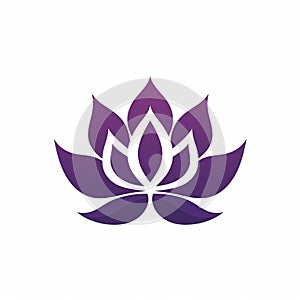 Royal Purple Lotus Flower Logo Vector Design