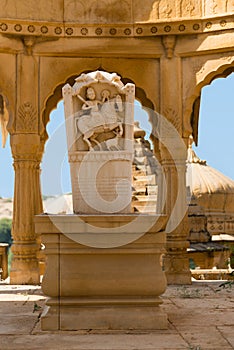 Maharaja image in Bada Bagh ruins, India photo