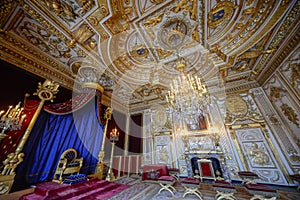 Royal room inside fontainbleau palace