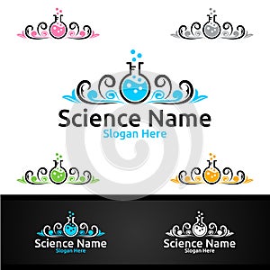 Royal Science and Research Lab Logo for Microbiology, Biotechnology, Chemistry, or Education Design