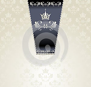 Royal seamless pattern with crown light