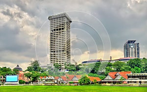 Royal Selangor Club and Police Headquarters Tower in Kuala Lumpur, Malaysia
