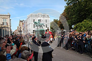 Royal staff on horses during the Prince day Parade in The Hague