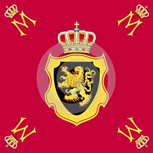 Royal Standard of Queen Mathilde of Belgium, used from 2013 to present