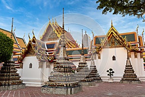 Royal stupa tombs of the Wat Pho temple