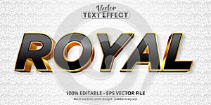 Royal text, shiny gold style editable text effect