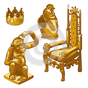 Royal throne, Golden monkey and breastplate