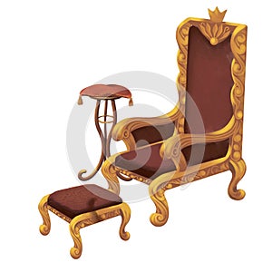 Royal throne from the royal chambers.