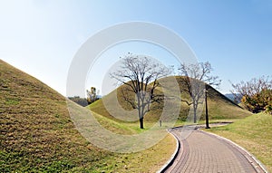 Royal tombs in Daereungwon Tomb Complex, Gyeongju, South Korea