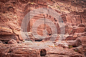 Royal Tombs in Petra. Jordan Kingdom