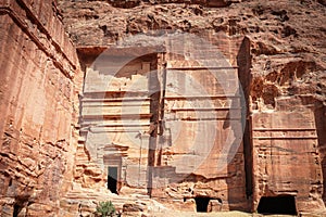 Royal Tombs in Petra. Jordan Kingdom