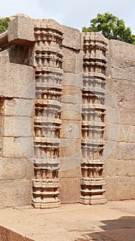 The Royal Tower is believed to date back to the Vijayanagara period. Its one side wall sculpture.