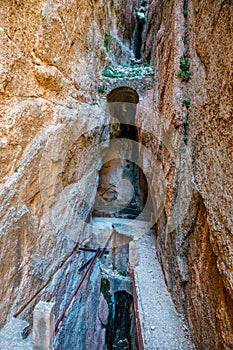 Royal Trail also known as El Caminito Del Rey in gorge Chorro, Spain