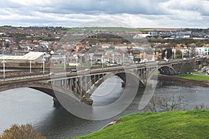 Royal Tweed Bridge, the concrete road bridge across the River Tweed between Berwick-upon-Tweed and Tweedmouth in England, UK