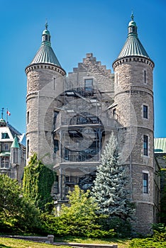 Royal Victoria hospital in Montreal located in an ancient buildings with turrets, Quebec Canada photo