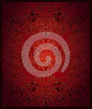 Royal, vintage, Gothic horizontal background in red