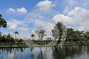 Royal water palace Tirta Gangga. hindu garden in Karangasem, Bali, Indonesia