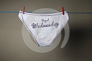 Royal Wednesday white panties on rope