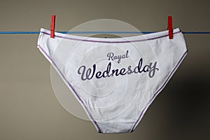 Royal Wednesday white panties on rope