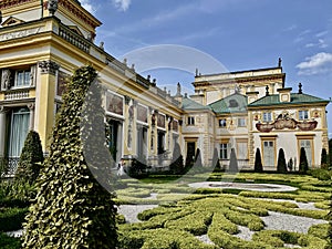 The royal Wilanow Palace in Warsaw, Poland.