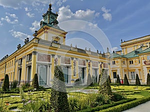 The royal Wilanow Palace in Warsaw, Poland.