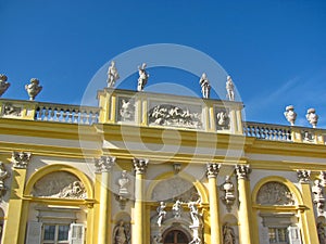 Royal Wilanow Palace in Warsaw, Poland. Close-up
