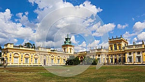 Royal Wilanow Palace in Warsaw. Residence of King John III Sobieski. Poland. August 2019