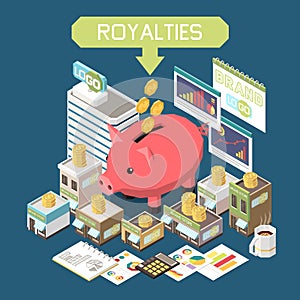 Royalties Isometric Background