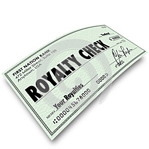 Royalty Check Commission Income Percentage Revenue Sales