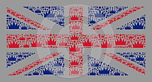 Royalty Great Britain Flag - Collage with Royal Icons