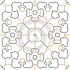 Royalty seamless pattern with golden ornaments