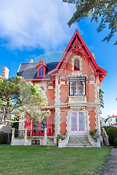 Royan in France, typical Belle Epoque house photo
