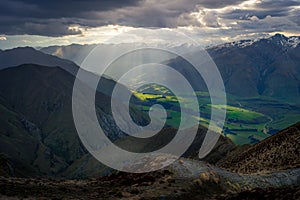 Roys peak summit close to Wanaka, New Zealand