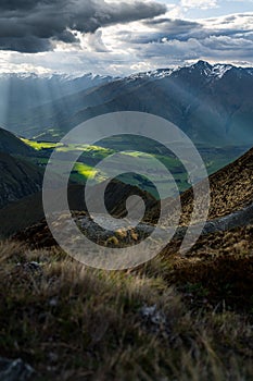 Roys peak summit close to Wanaka, New Zealand