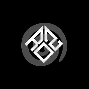 ROZ letter logo design on black background. ROZ creative initials letter logo concept. ROZ letter design