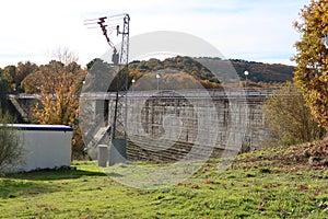 Dam of the Morales reservoir in Rozas de Puerto Real, Madrid. Spain photo