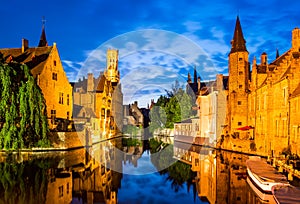 Rozenhoedkaai, Bruges in Belgium photo