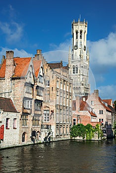 Rozenhoedkaai, Bruges in Belgium photo