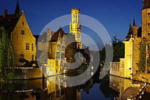 Rozenhoedkaai, one of the landmarks of Bruges