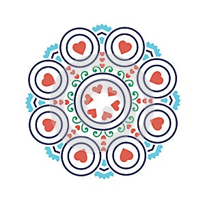 Ethnic mandala-like pattern