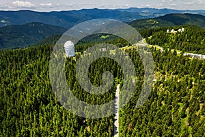 Rozhen astronomical observatory telescope tower, Bulgaria