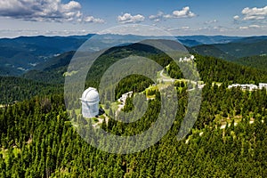 Rozhen astronomical observatory telescope tower, Bulgaria