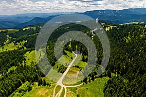 Rozhen astronomical observatory telescope tower, Bulgaria