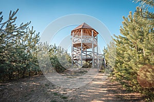 Rozhledna Kosice is a lookout tower in the forest park ner city Chlumec nad Cidlinou. It ios made of wood and it is 8m photo